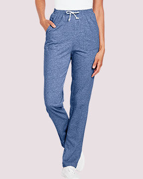 Bottom-half of model wearing blue PANTS