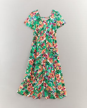 photo of green floral dress