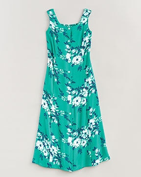 green floral dress