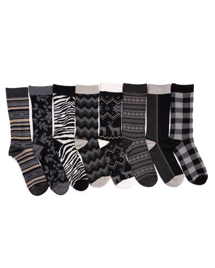 MUK LUKS Microfiber Socks 8pr image number 1
