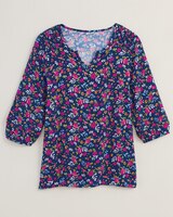 Print Smocked Shoulder Blouse thumbnail number 2