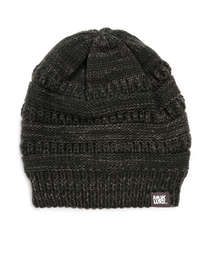 MUK LUKS® Mixed Stitch Beanie Cap image number 1