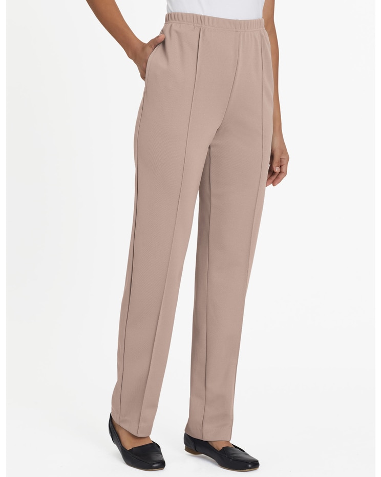 Double Knit Stitched Crease Pants image number 1