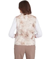 Alfred Dunner® Telluride Faux Fur Beige Vest thumbnail number 2