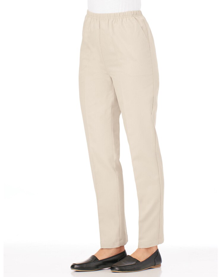 DenimEase Pull-On Twill Pants image number 1
