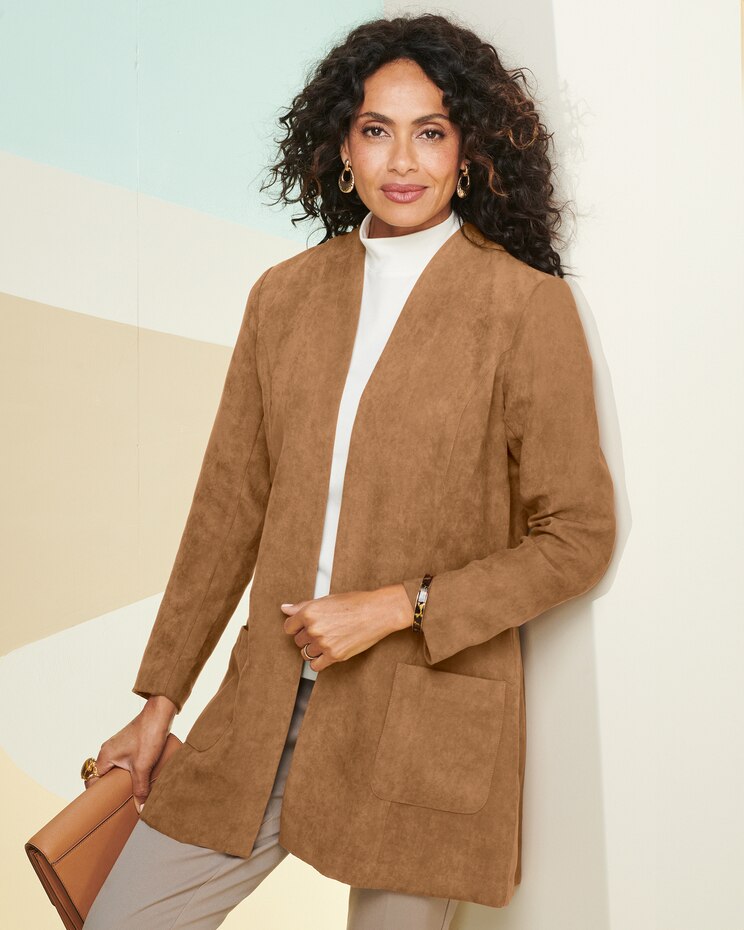 Stretch Microsuede Topper image number 1