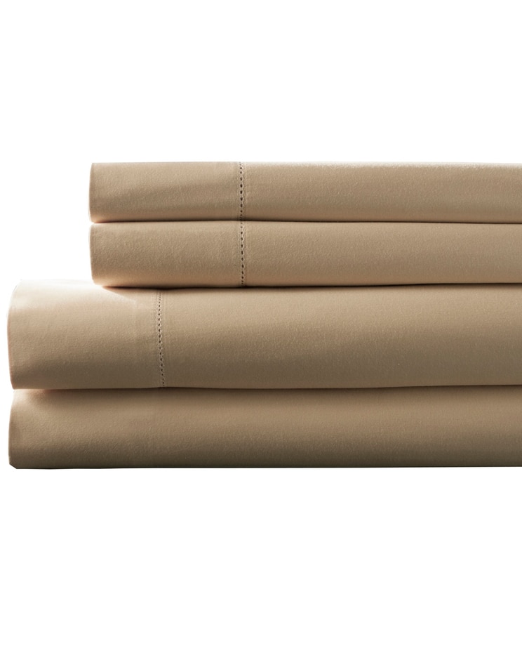 400 Thread Count Hemstitch Cotton 4PC Sheet Set image number 1