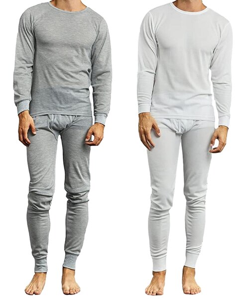 Galaxy By Harvic 4-Piece Winter Thermal Top & Bottom Sets (2-Tops & 2-Bottoms)