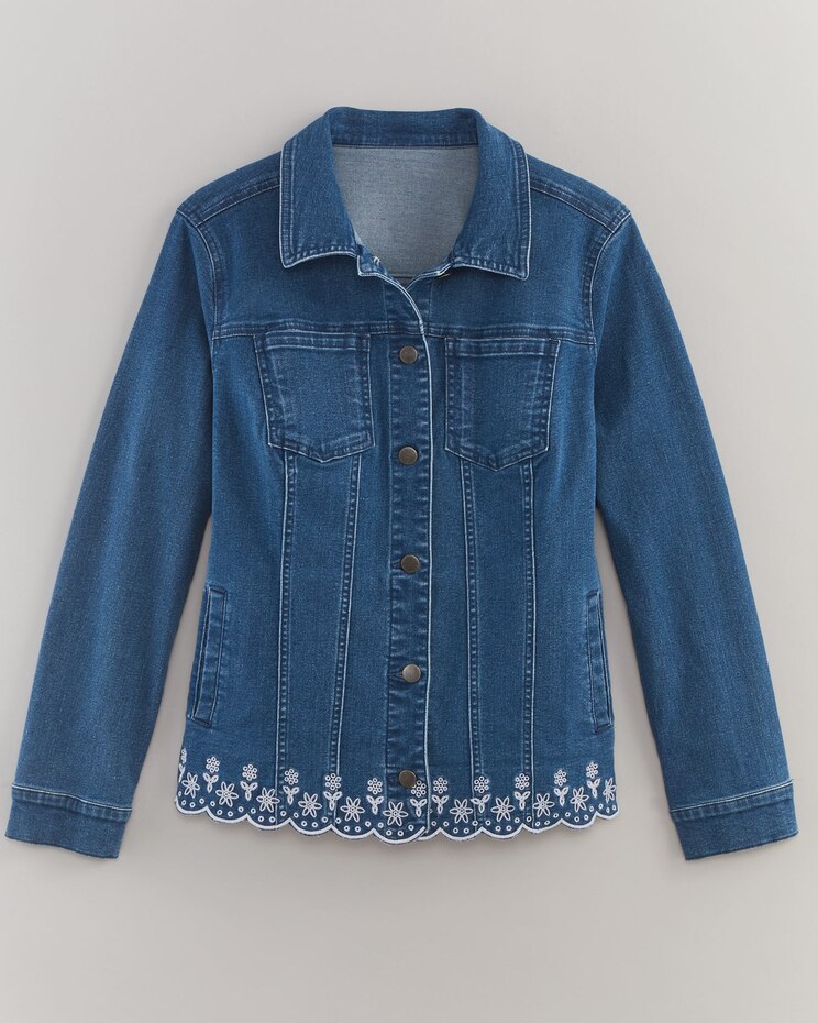 DenimEase Eyelet Jacket image number 1