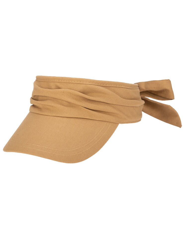 San Gorgonio - Cut And Sew Visor With Ribbon Tie Hat image number 1