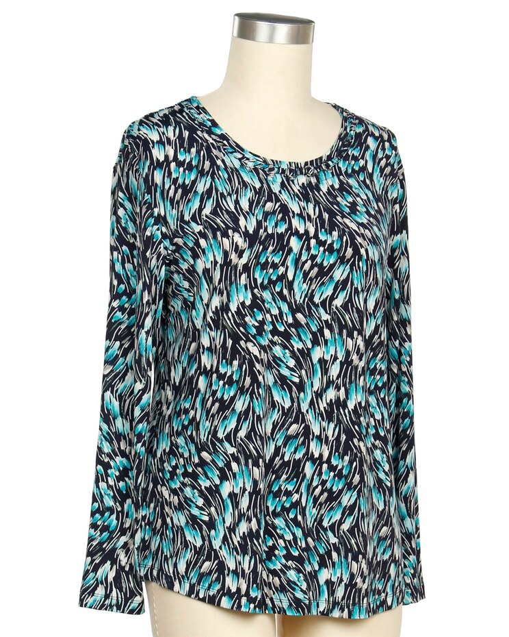 Southern Lady Style Setters Long Sleeve Print Top image number 1