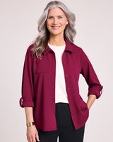 Care Free Stretch Knit Crepe Big Shirt thumbnail number 1