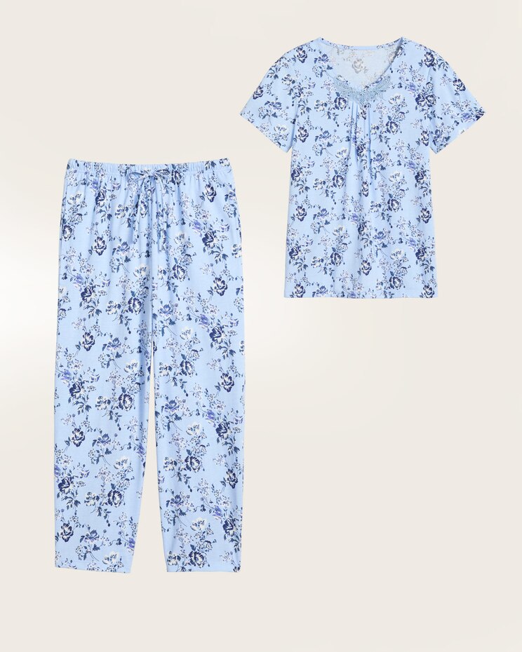 Floral Capri Pajama Set image number 1