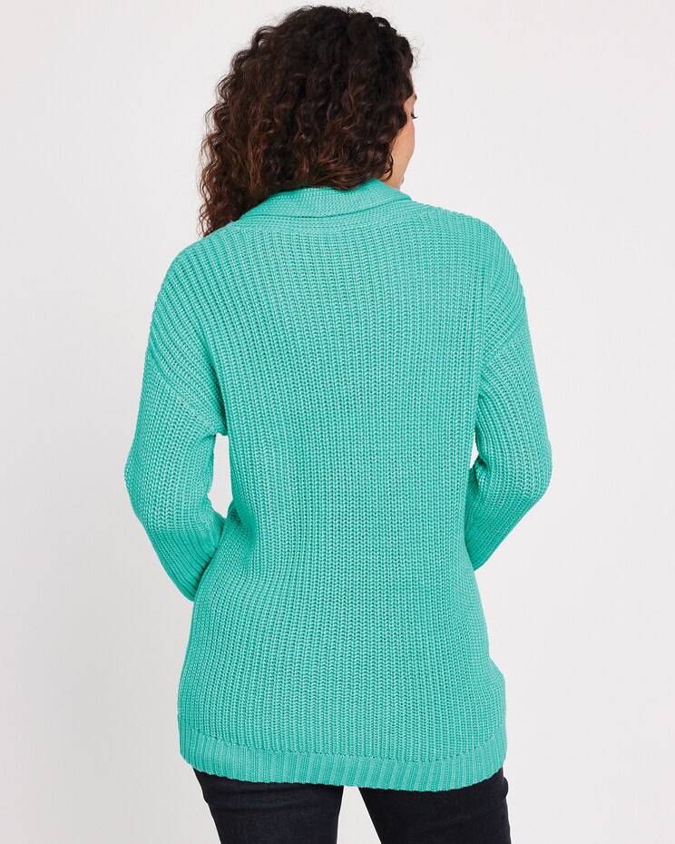 Shaker Shawl Collar Sweater image number 4