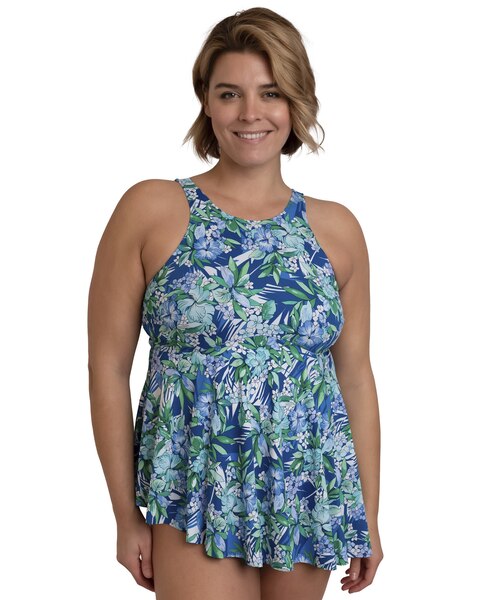 Fit 4 U Tango-Tricot High Neck Asymmetric Top