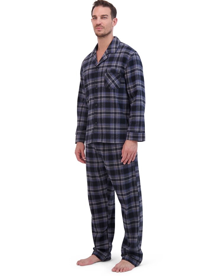 Hanes Flannel Pajama Set image number 1
