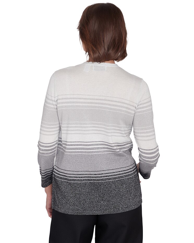 Alfred Dunner® Classics Ombre Two in One Striped Top image number 5