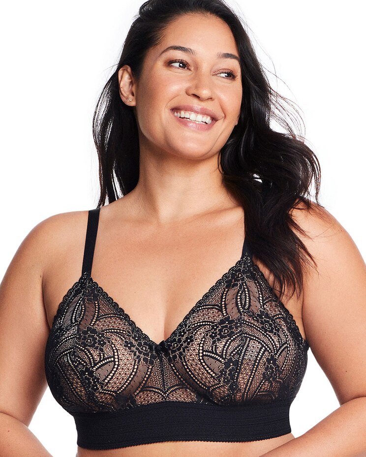 Glamorise® Full Figure Lace Bralette Wirefree image number 1