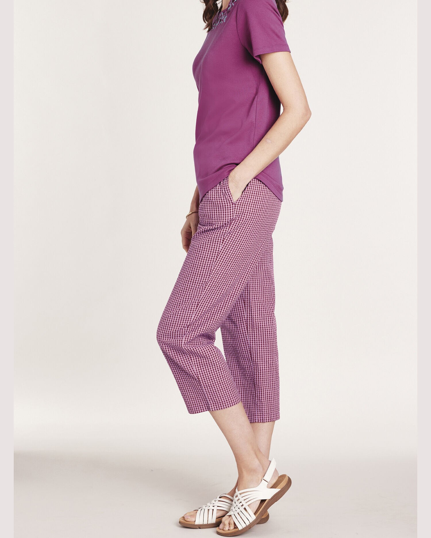 Seersucker capri pajamas sales