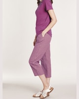 Embroidered Seersucker Capri Set thumbnail number 3