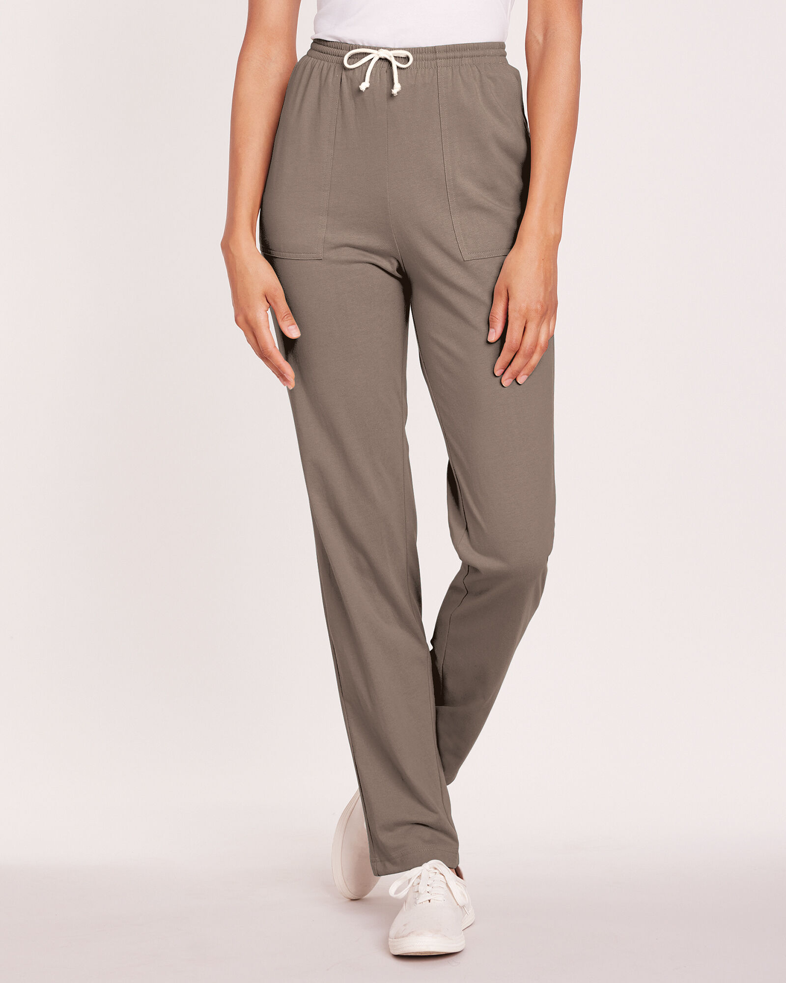 Women's knit pull on pants with pockets cheap
