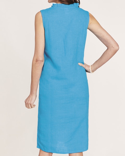 Linen Ruffle Dress