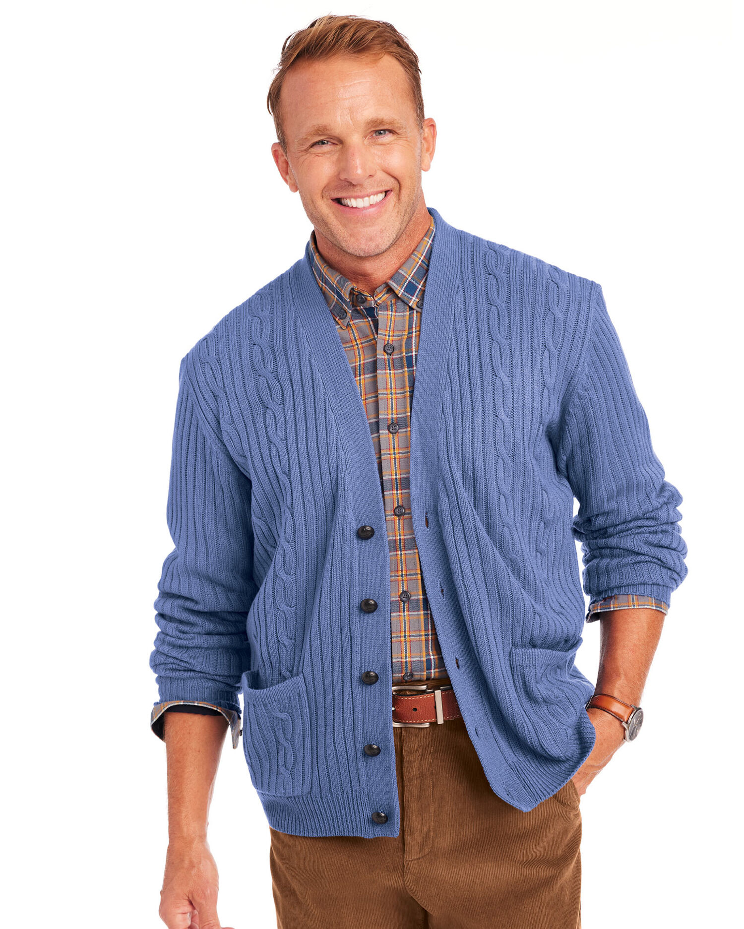 John Blair® Cable Front Cardigan | Blair