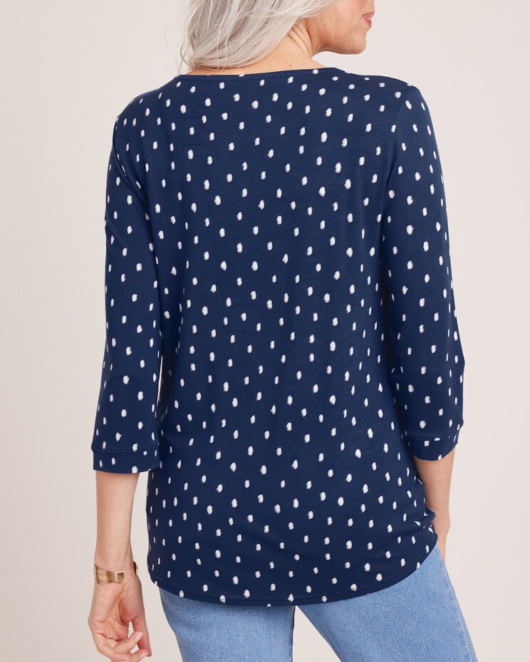 Knit Crepe Blouse image number 7