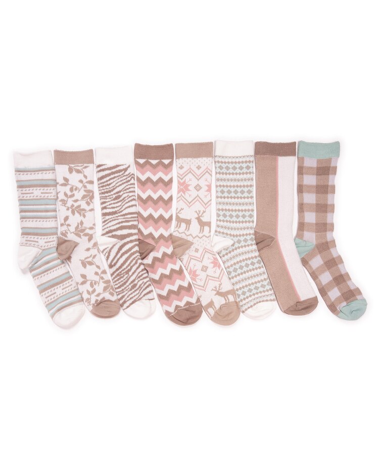 MUK LUKS Microfiber Socks 8pr image number 1