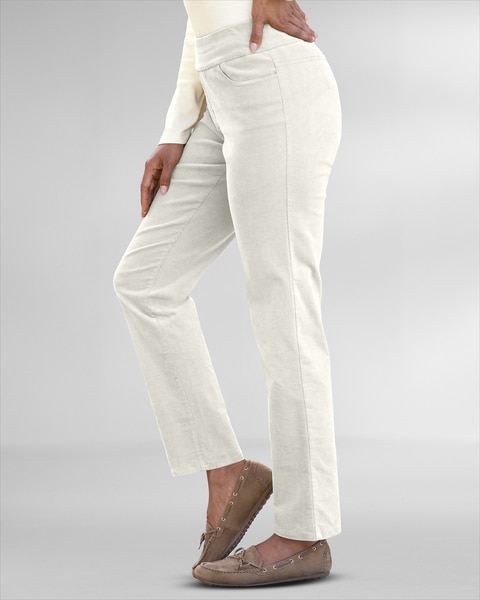 SlimSation Straight-Leg Pincord Pants