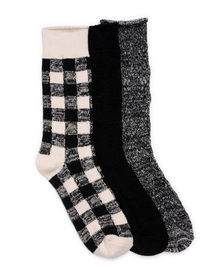 MUK LUKS Boot Socks 3pr image number 1