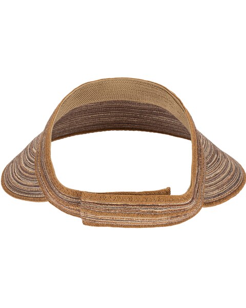 Mixed Braid Visor With Velcro Closure Hat