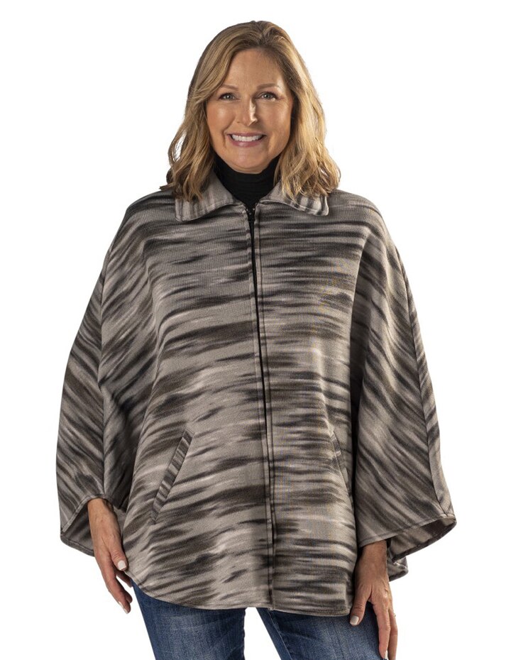 Spacedye Zip Fleece Cape image number 1