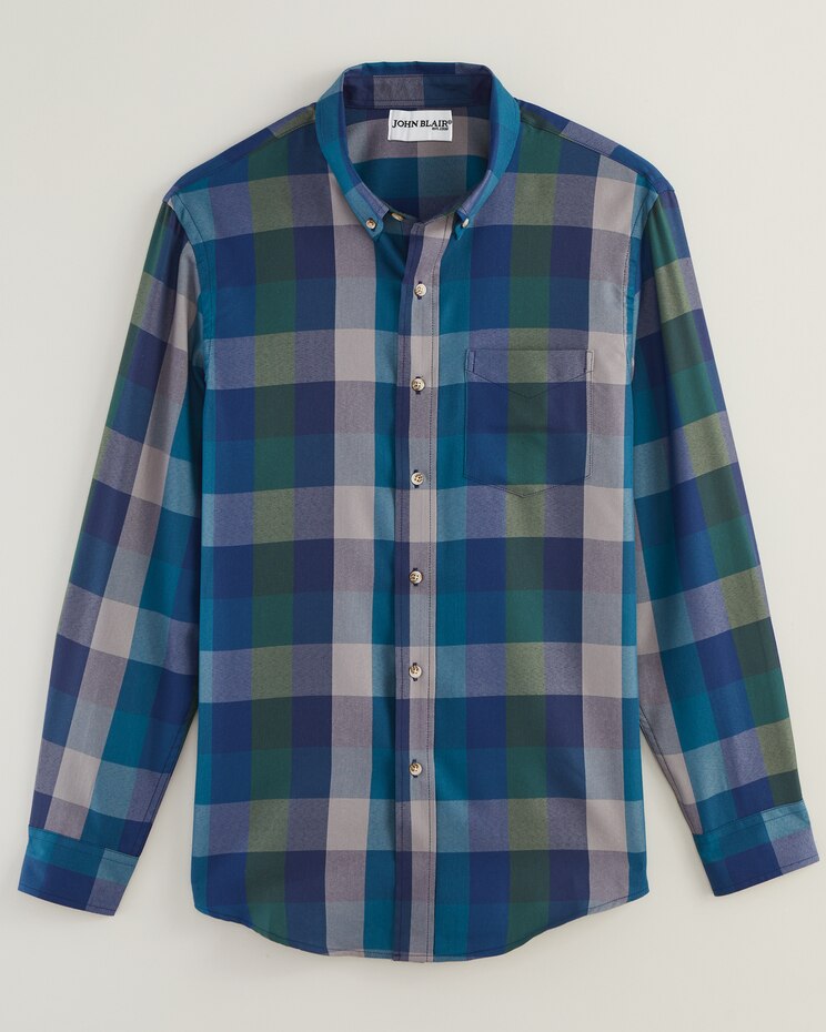 John Blair Multi-Plaid Shirt image number 1