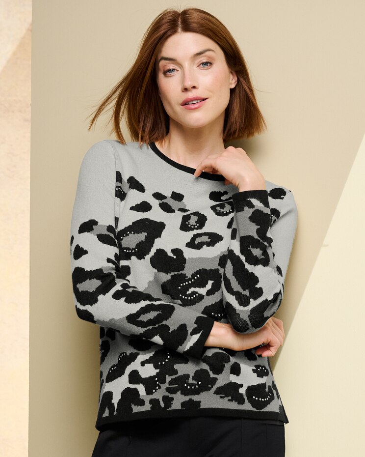 Embellished Animal Sweater image number 1