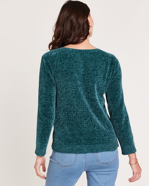 Chenille Boatneck Sweater