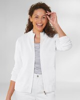 Bayside Cotton Zip-Front Cardigan thumbnail number 1