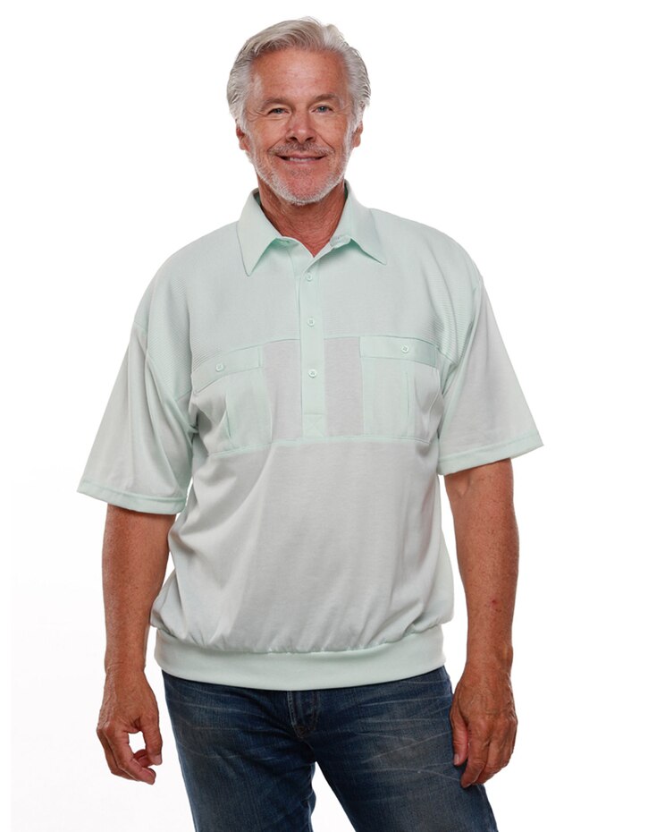 Palmland® Solid Two-Pocket Banded-Bottom Polo image number 1