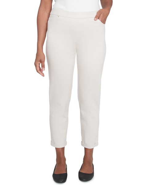 Alfred Dunner® Romancing The Stone Cuffed Ankle Pant with Slash Pockets