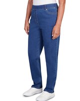 Alfred Dunner® In Full Bloom Dark Wash Denim Short Length Pant thumbnail number 3