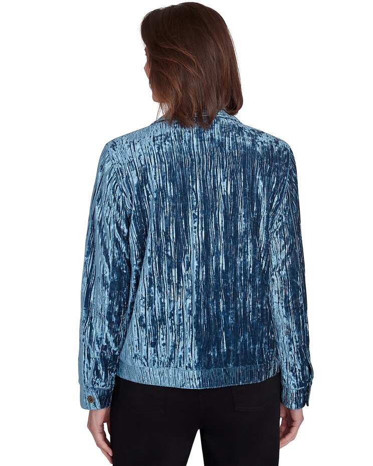 Alfred Dunner® Harvest Moon Crushed Velvet Jacket image number 3