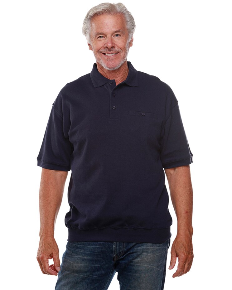 Palmland® Short-Sleeve Banded-Bottom Polo image number 1