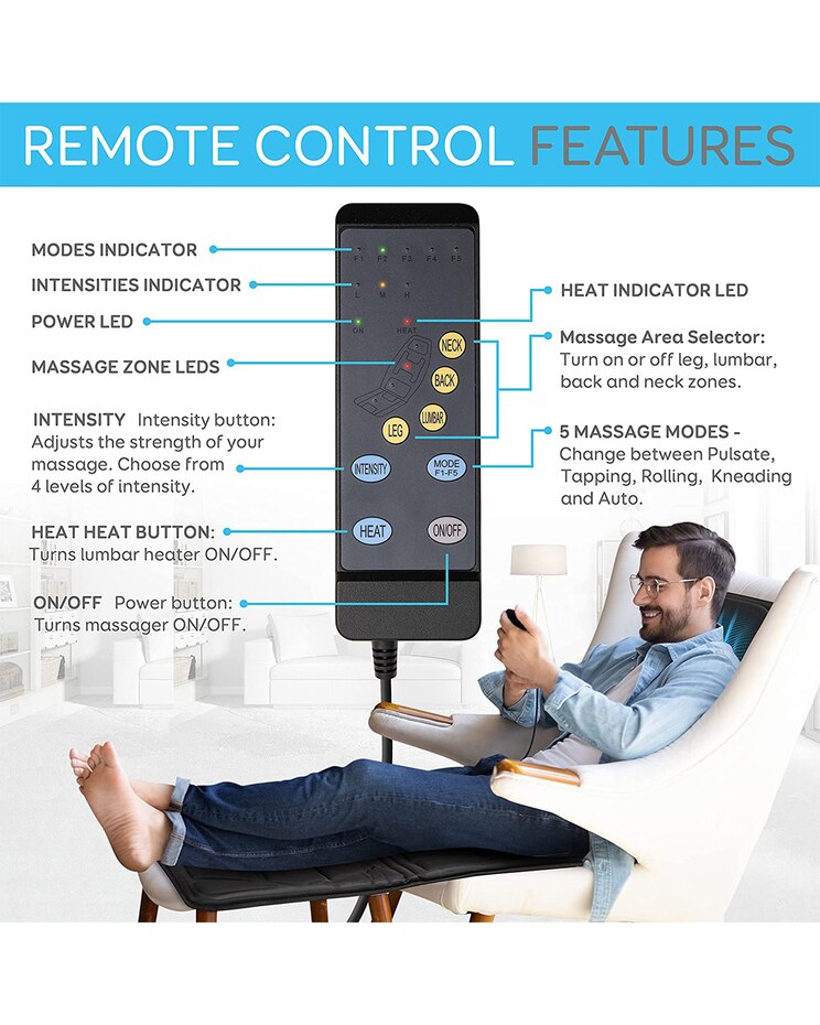 Heated Full Body Massage Mat image number 4