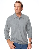 John Blair Long-Sleeve Banded-Bottom Polo thumbnail number 1