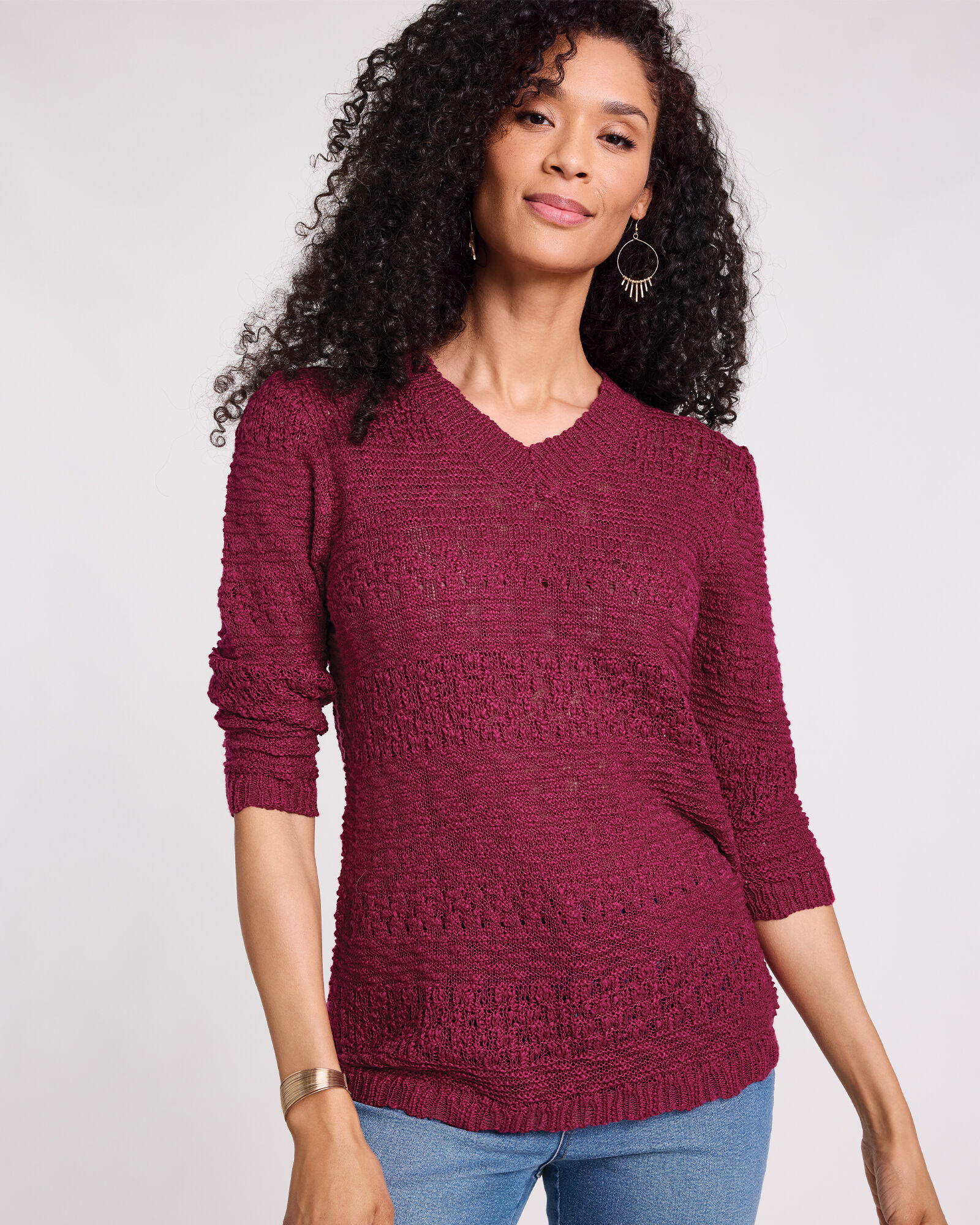 Quarter sleeve sweater store