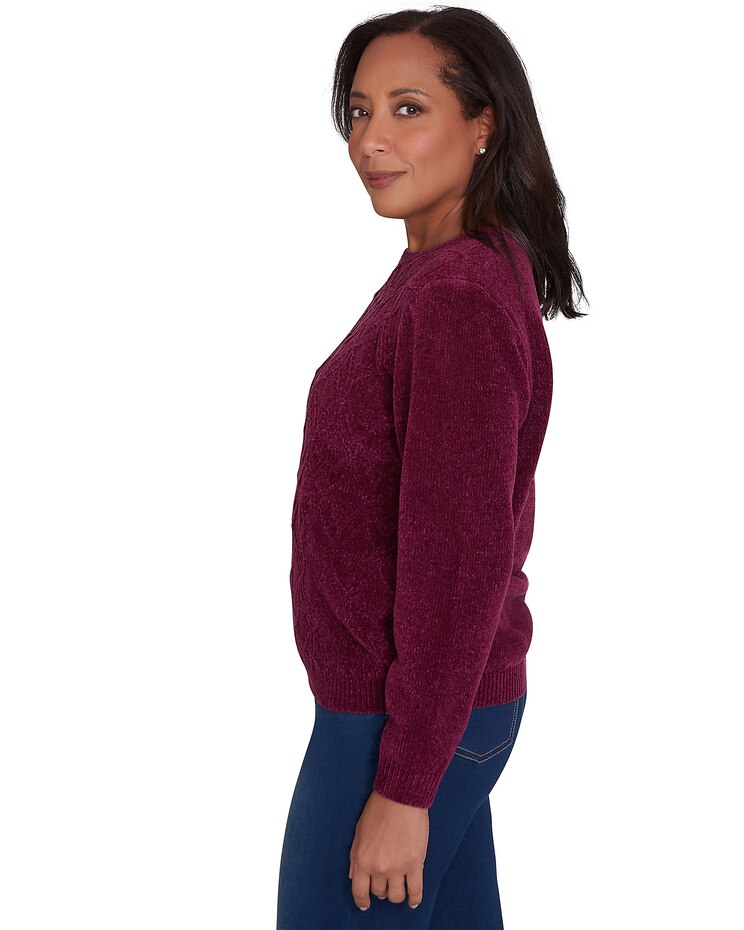 Alfred Dunner® Classics Classic Chenille Pullover Sweater image number 3