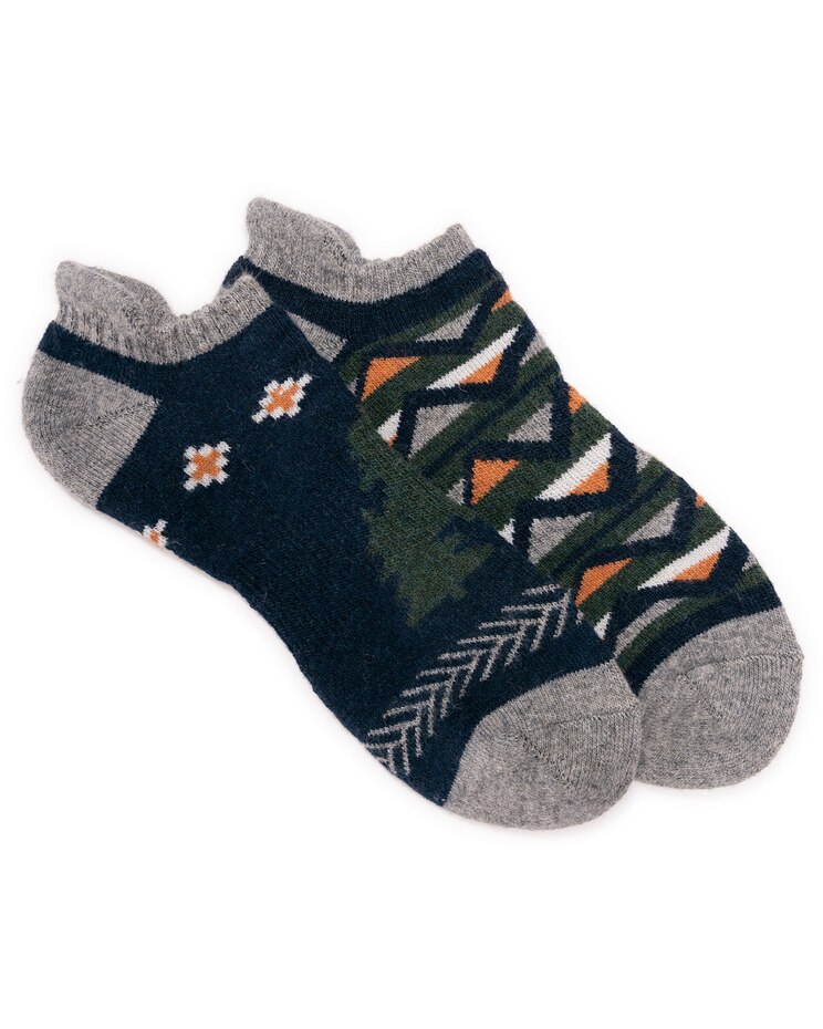 MUK LUKS® 2PK No Show Wool Socks image number 1
