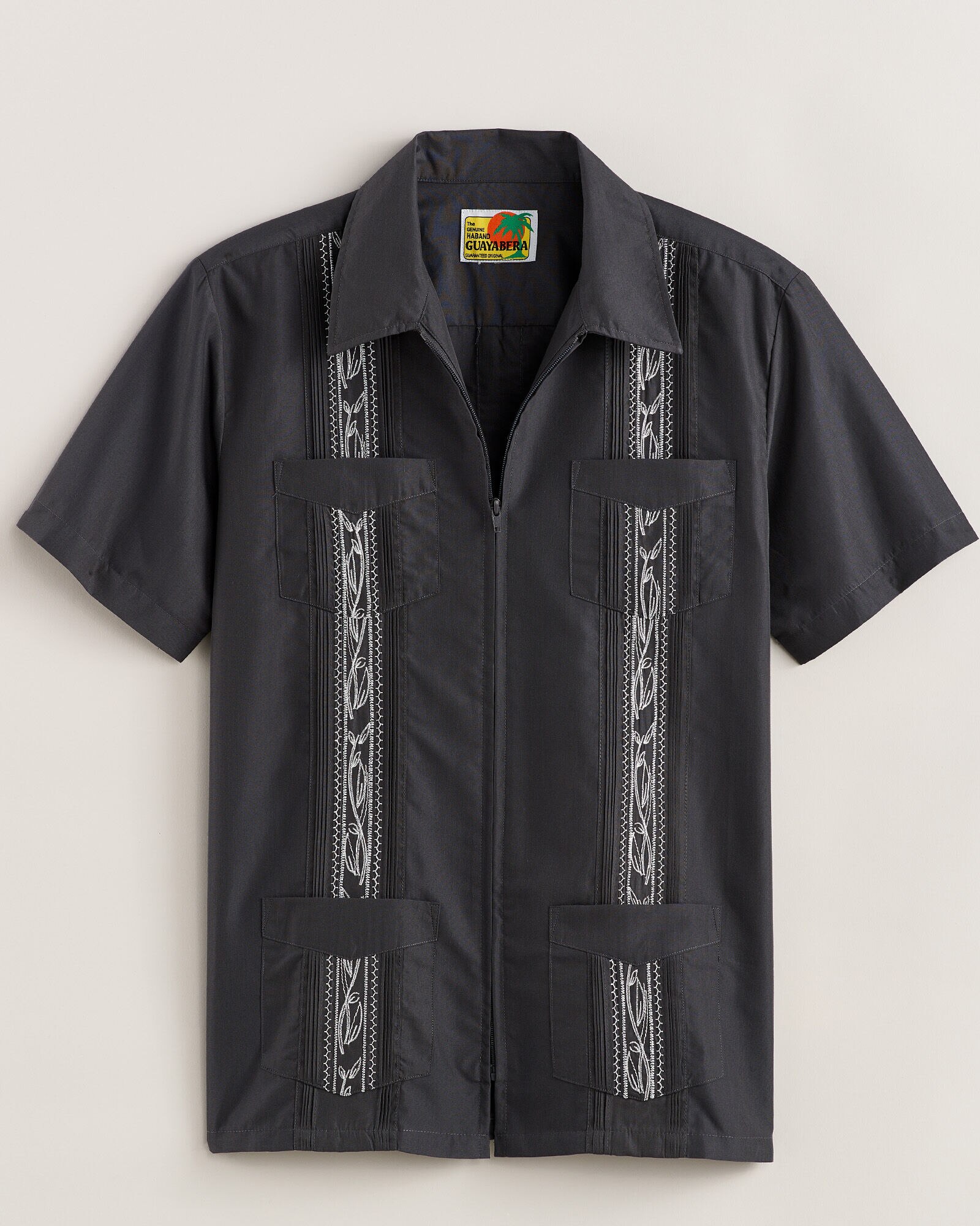 black guayabera shirts