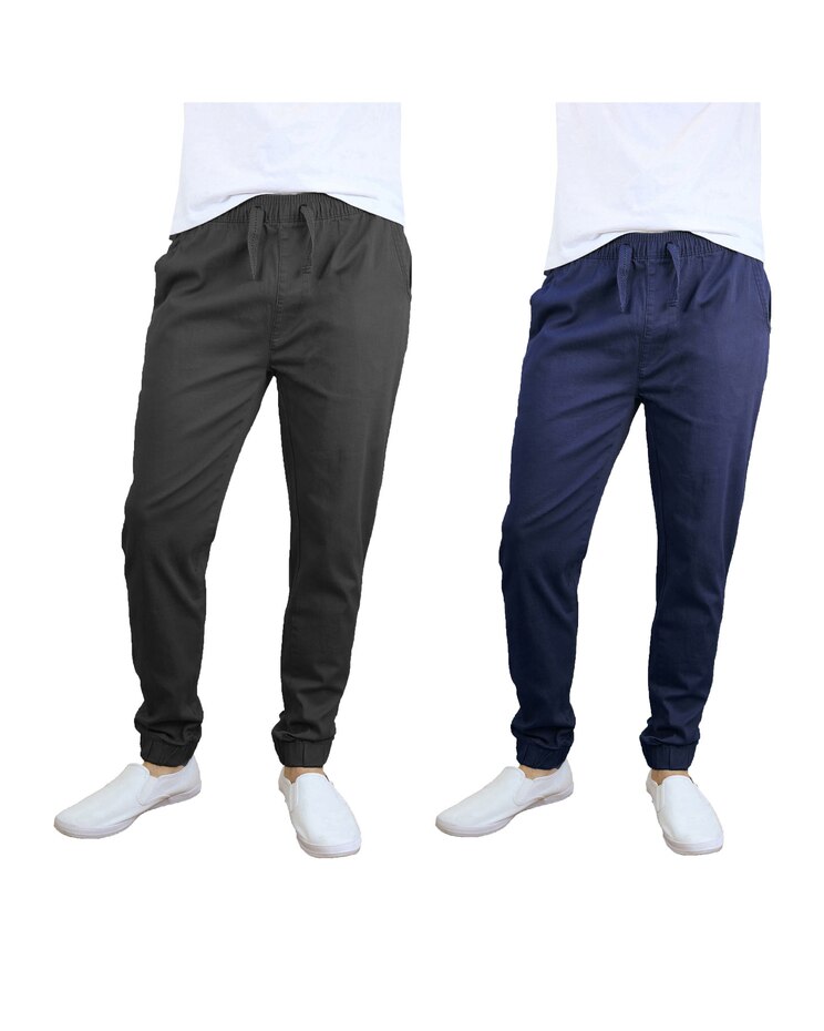 Galaxy By Harvic Slim Fit Twill Jogger Pants-2 Pack image number 1