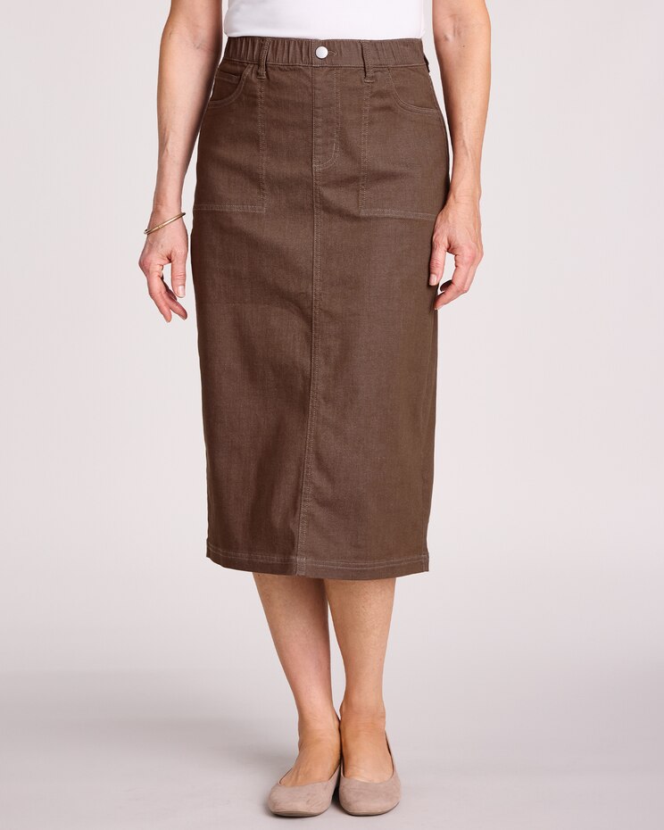 DenimEase™ Flat Waist Skirt image number 1